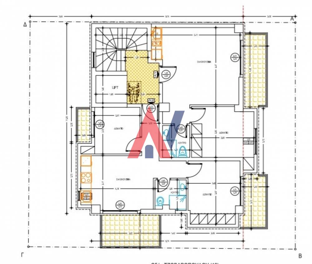 Продава апартамент на 1-ви етаж 65кв.м Doxa Center Thessaloniki 