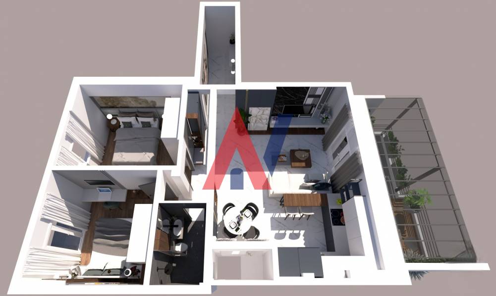 8th floor apartment for sale, 80 sq.m., Navarino Square, Center, Thessaloniki